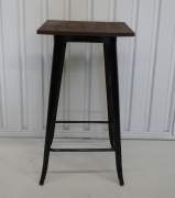 Bar Table Black Timber Top 1090mm